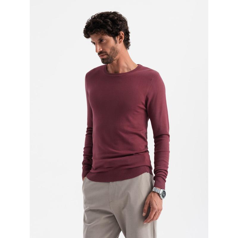 Klasický pánský svetr s kulatým výstřihem - zelený V13