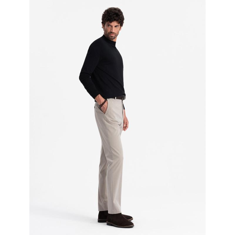 Pánský pletený poloviční rolák s viskózou - hořčicový V5