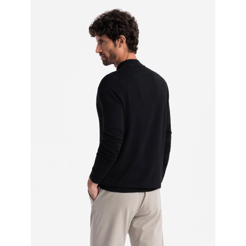 Pánský pletený poloviční rolák s viskózou - hořčicový V5