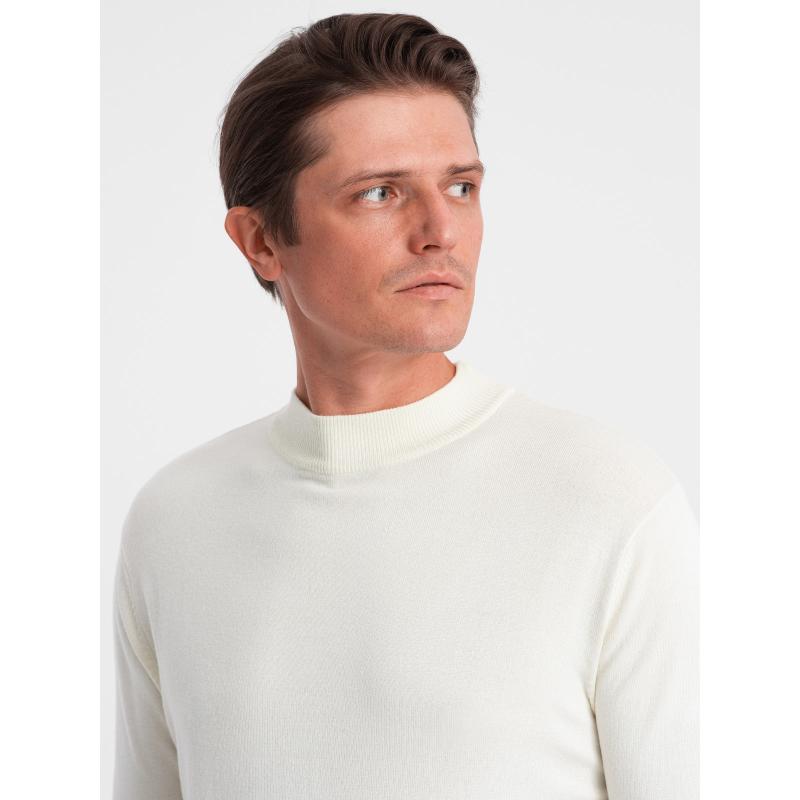 Pánsky pletený polodupačkový rolák s viskózou - horčicový V5