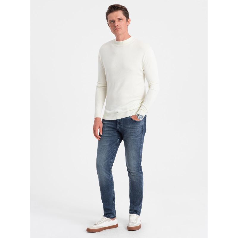 Pánsky pletený polodupačkový rolák s viskózou - horčicový V5