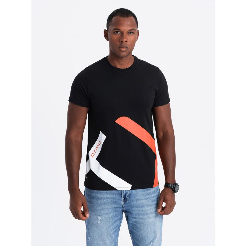 Pánske bavlnené tričko s jemnou výšivkou - krémová V2