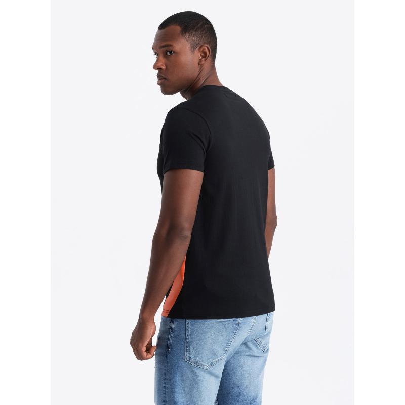 Pánske bavlnené tričko s jemnou výšivkou - krémová V2