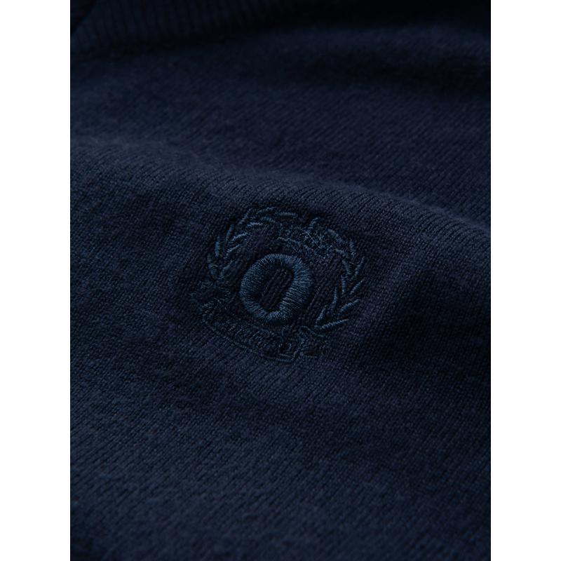 Elegantní pánský svetr s výstřihem do V - tmavě modrý V22