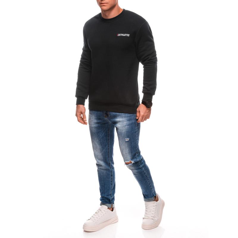 Pánská mikina s kapucí B1701 - černá