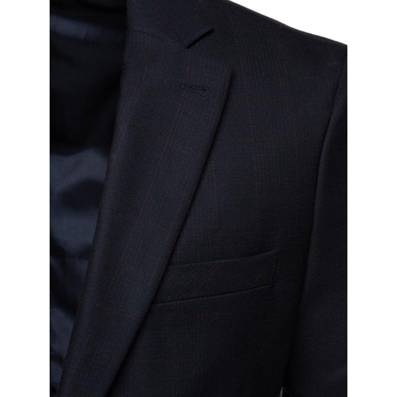 Pánské jednořadové námořnicky modré sako