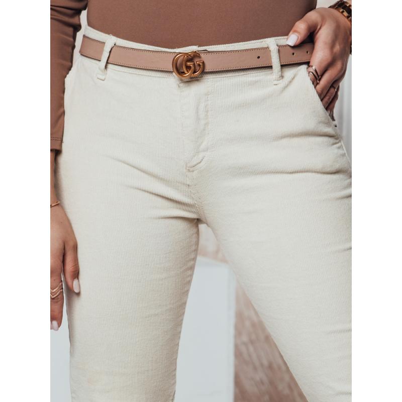 CORDFINE női kordbársony nadrág világos bézs