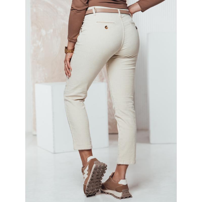 CORDFINE női kordbársony nadrág világos bézs