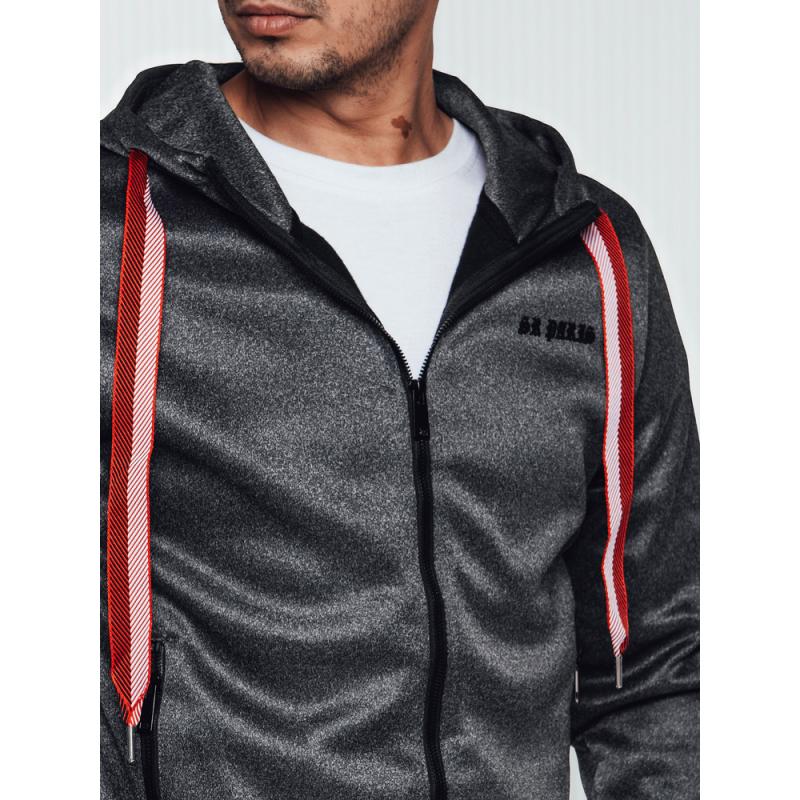 Pánská mikina s kapucí tmavě šedá