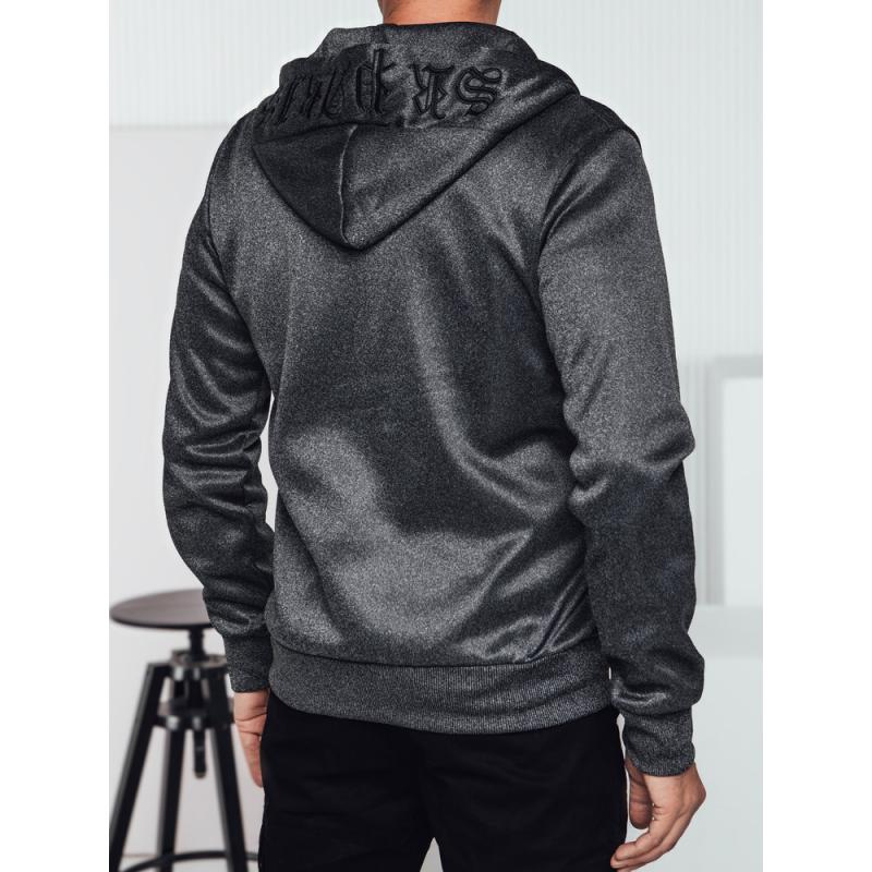 Pánská mikina s kapucí tmavě šedá