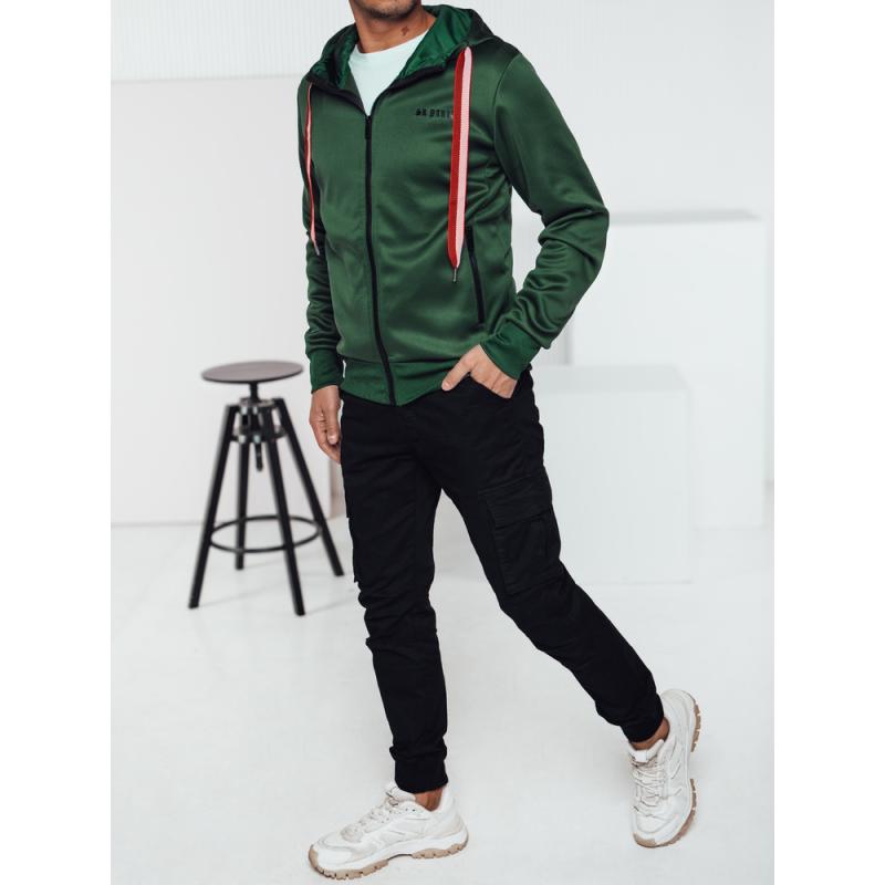 Pánská mikina s kapucí zelená