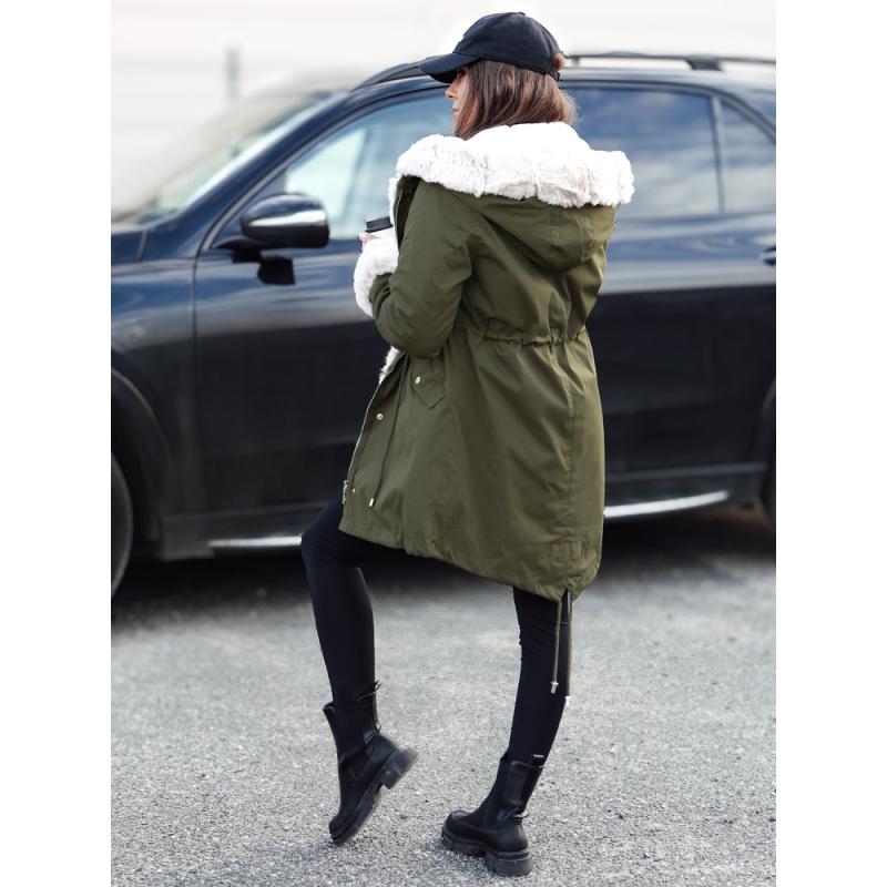 Dámská zimní bunda parka STARBURST zelená