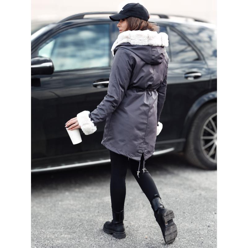 Dámská zimní bunda parka ARCTIC tmavě šedá