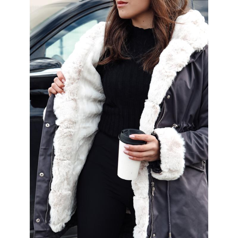 Dámská zimní bunda parka ARCTIC tmavě šedá