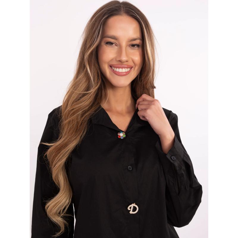 Černá elegantní dámská košile s límečkem