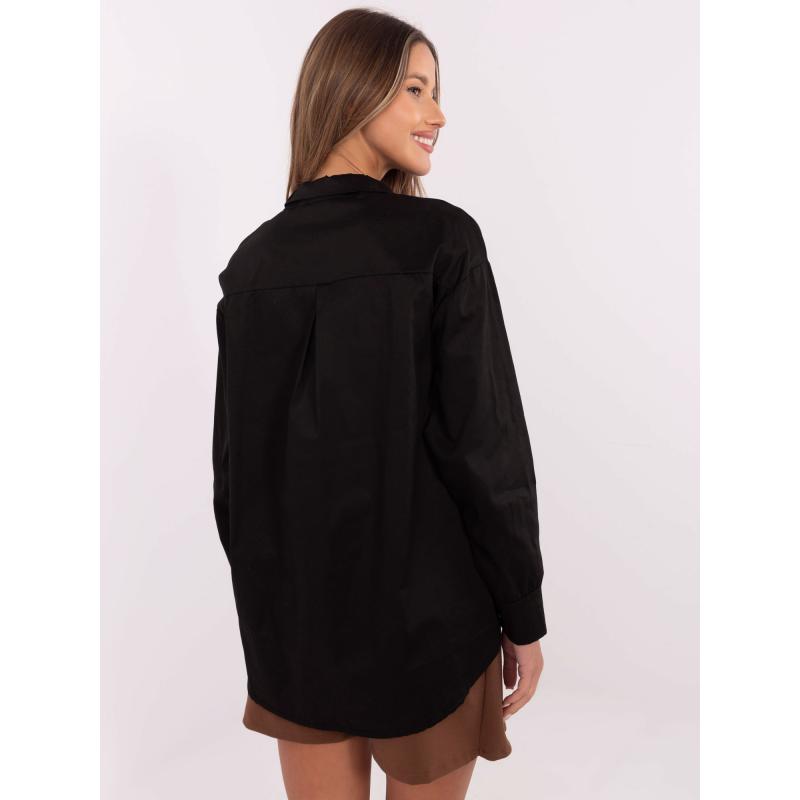 Černá košile s rozhalenkou