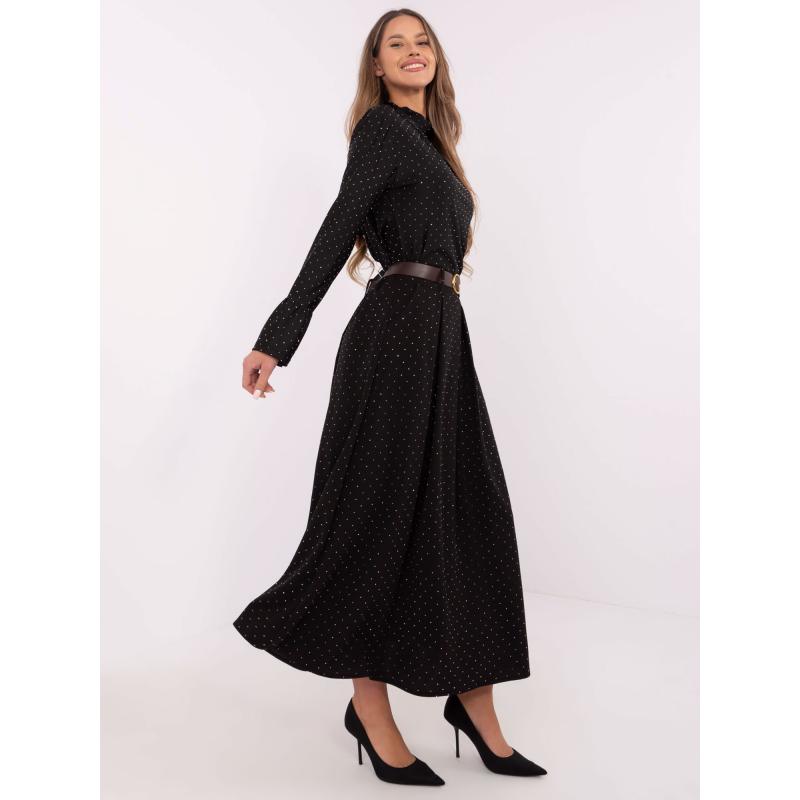 Černá elegantní sukně s aplikacemi