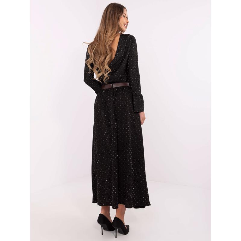 Černá elegantní sukně s aplikacemi