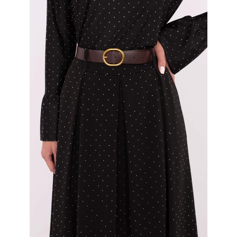 Černá elegantní sukně s aplikacemi