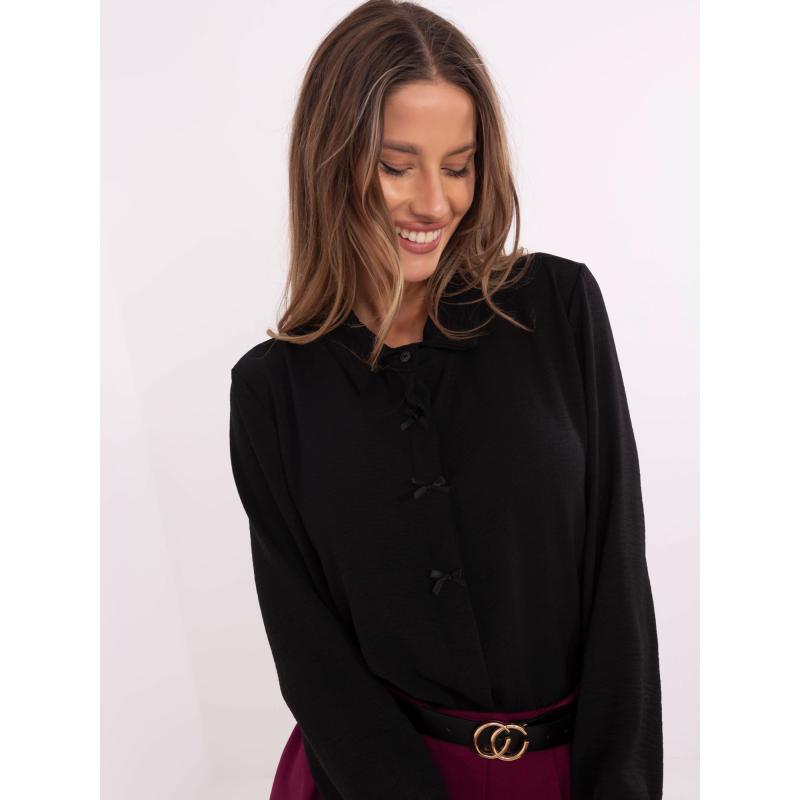 Černá společenská košile s límečkem