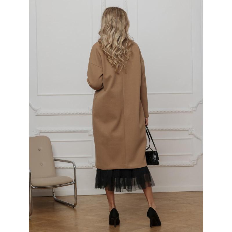 Dámský kabát CLR034 - béžový