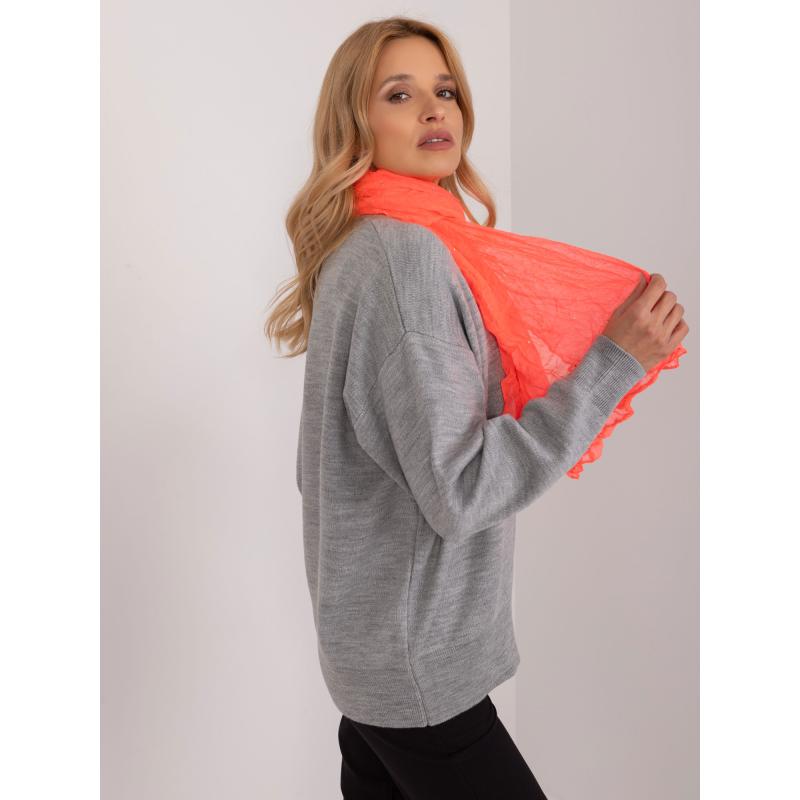 Fluo růžová dámská šála s aplikacemi