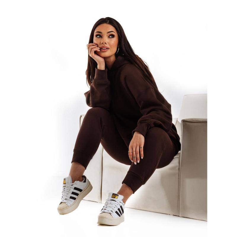 Dámské tepláky PLR264 - hnědé