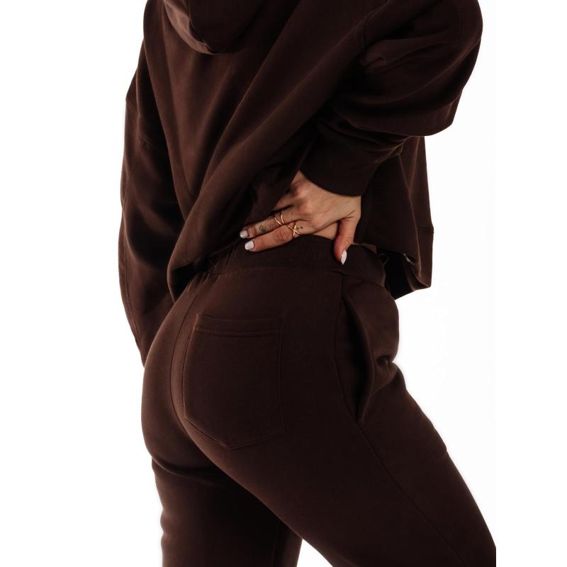 Dámské tepláky PLR264 - hnědé