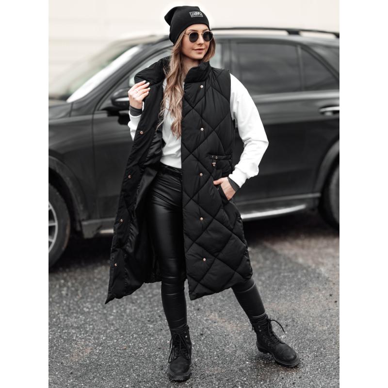 Dámská prošívaná dlouhá vesta ARCTVEST černá