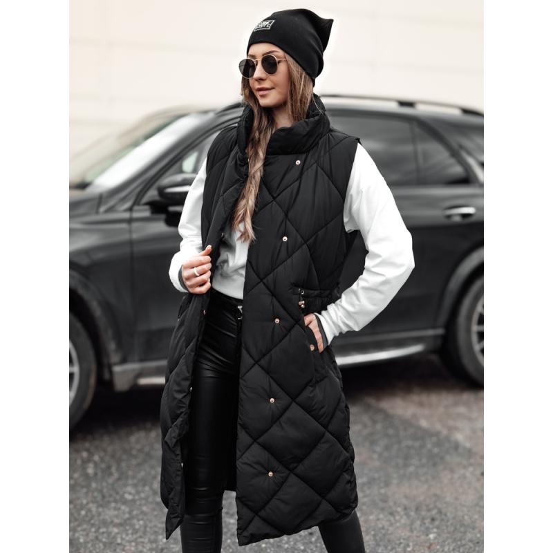 Dámská prošívaná dlouhá vesta ARCTVEST černá