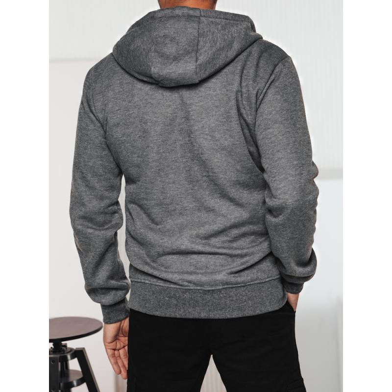 Pánská mikina s kapucí tmavě šedá