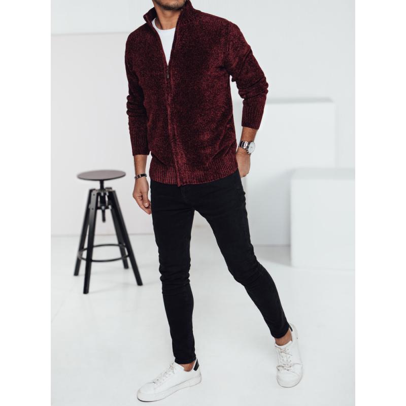 Férfi kardigán bordó