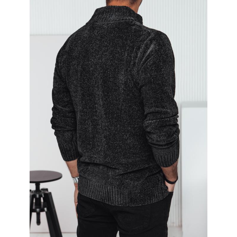 Pánský stahovací svetr tmavě šedý