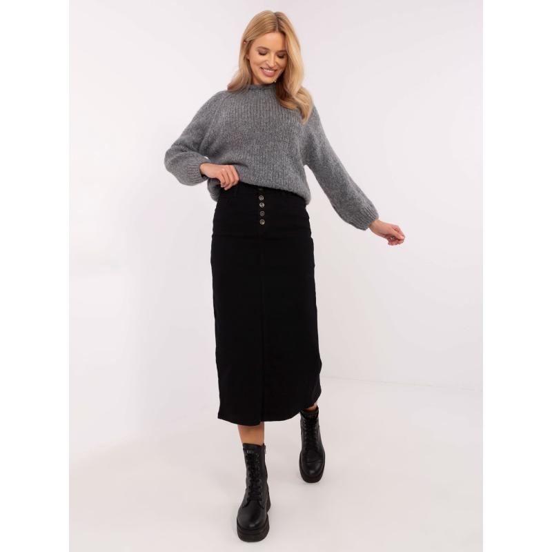 Fekete farmer midi szoknya