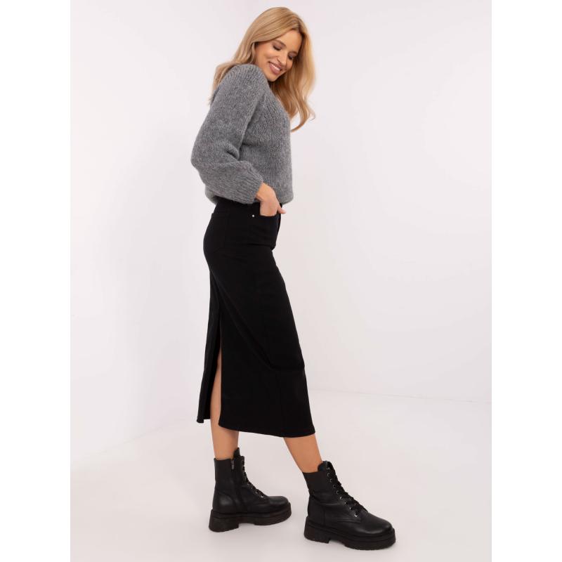 Fekete farmer midi szoknya