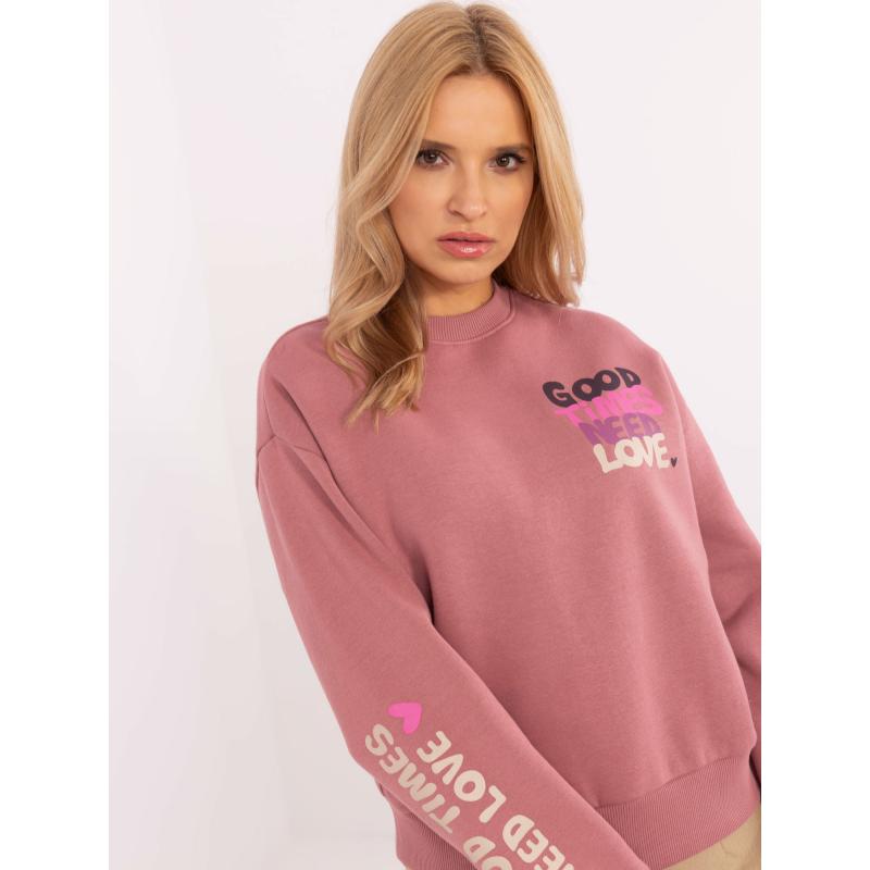 Piszkos rózsaszín női kapucnis pulóver SUBLEVEL