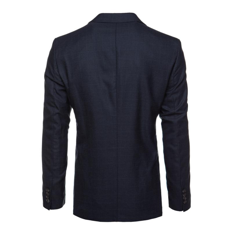 Pánské jednořadové námořnicky modré sako