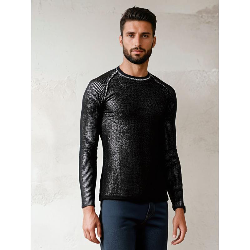 Férfi fekete pulóver