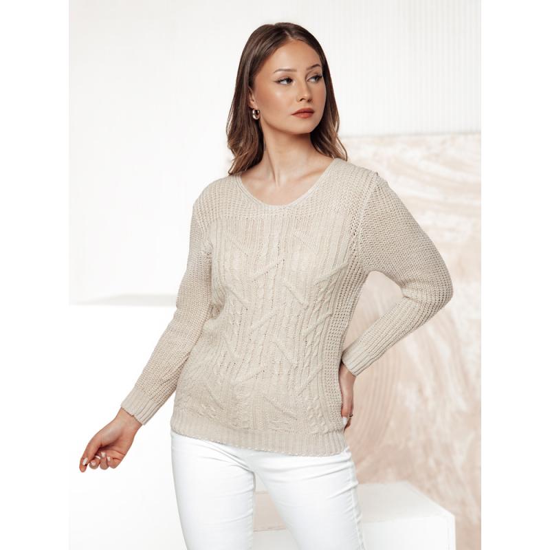 Női pulóver LAVIRTA bézs