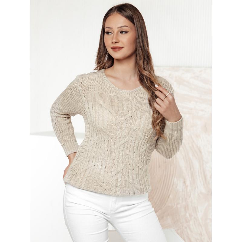 Női pulóver LAVIRTA bézs
