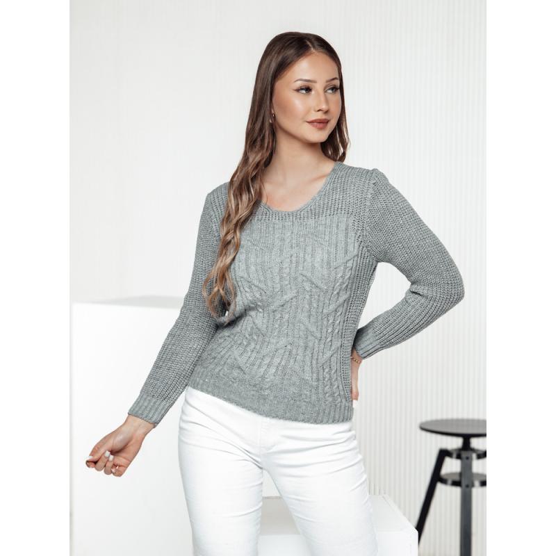 Női pulóver LAVIRTA világosszürke