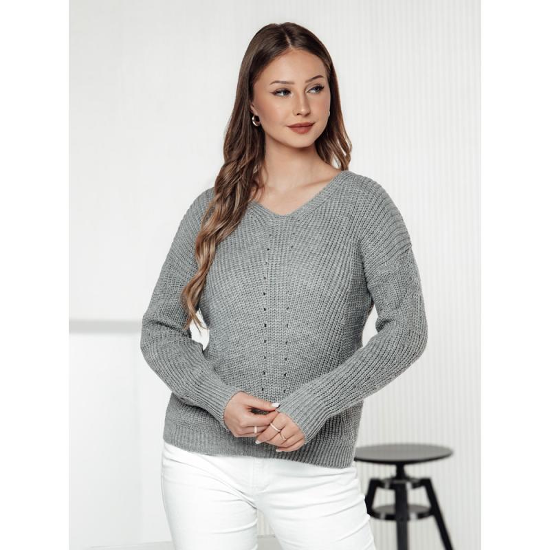 Női MONAVIA pulóver világosszürke