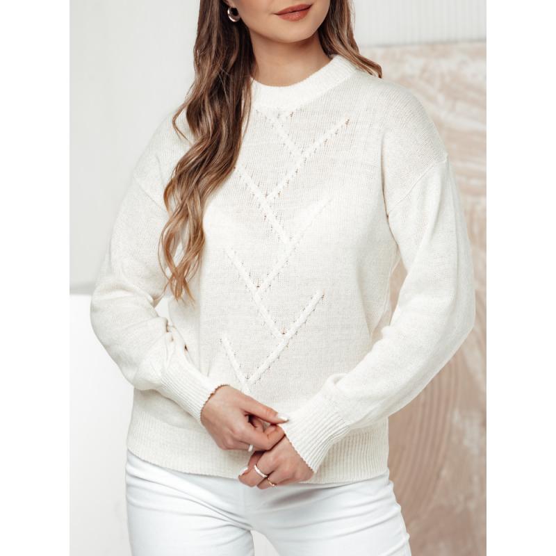 Dámsky oversize sveter FEMWEAVE ecru