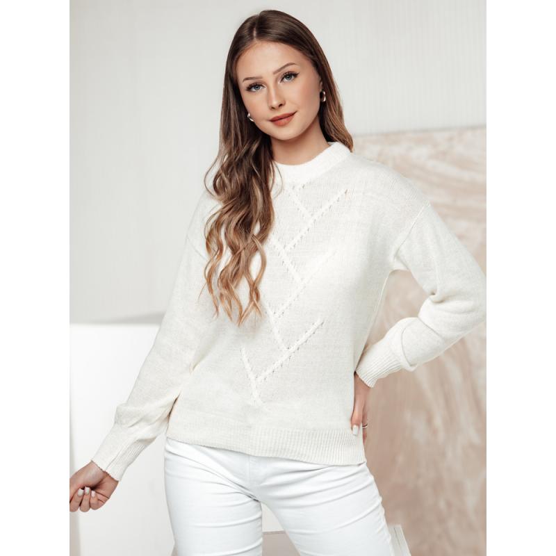 Dámsky oversize sveter FEMWEAVE ecru