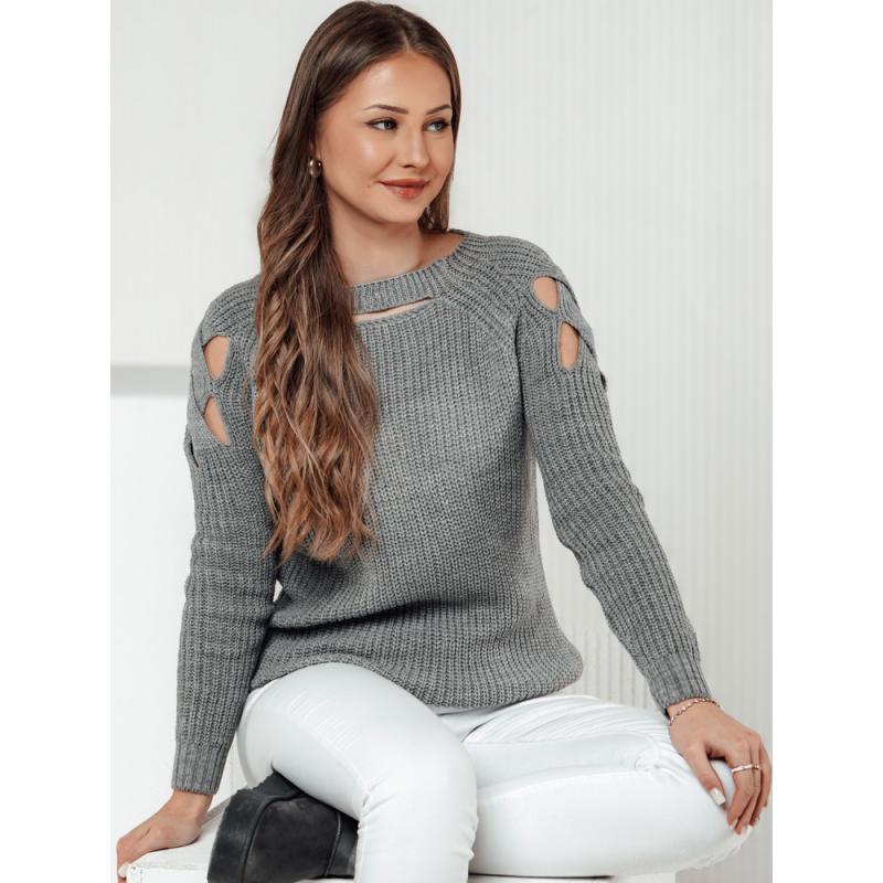 Női pulóver SLITARIA világosszürke