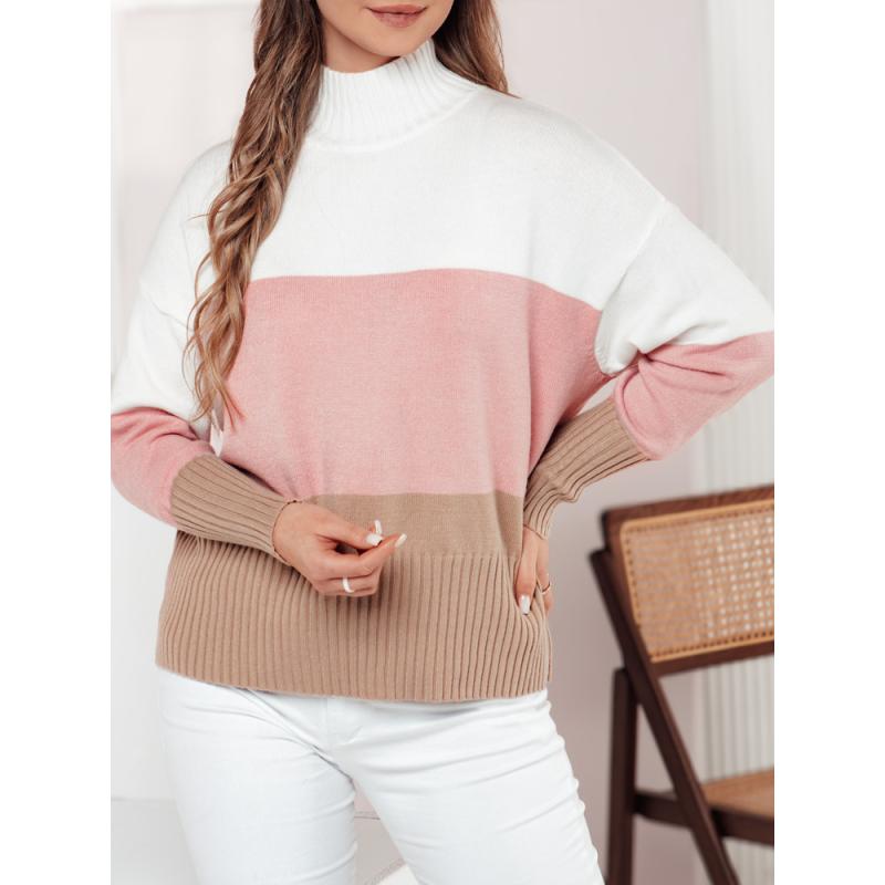 Női pulóver STRIPELO rózsaszín