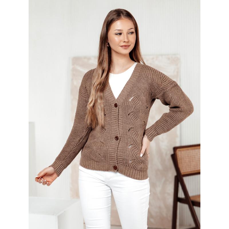 Női pulóver KNITVIA bézs