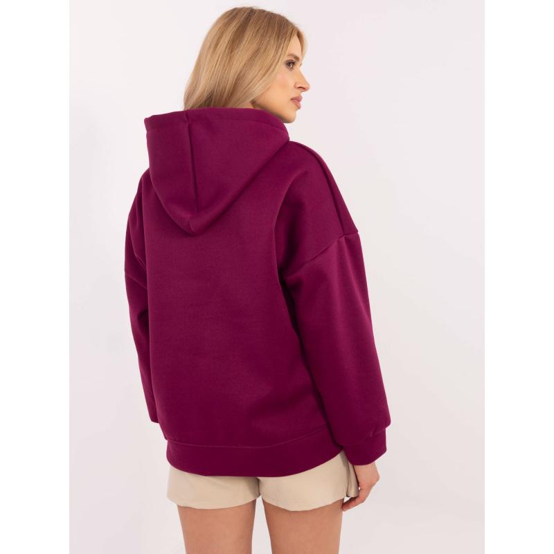 Fialová halenka nadměrné velikosti s kapsičkou