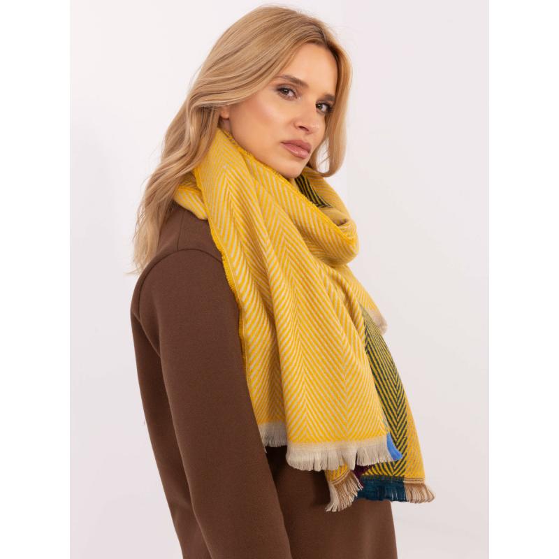 Žlutá viskózová dámská šála