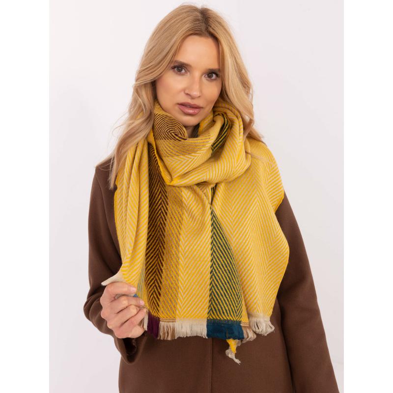 Žlutá viskózová dámská šála